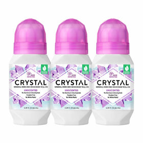 Crystal Essence Mineral Roll-On Deodorant 3 Pack front view