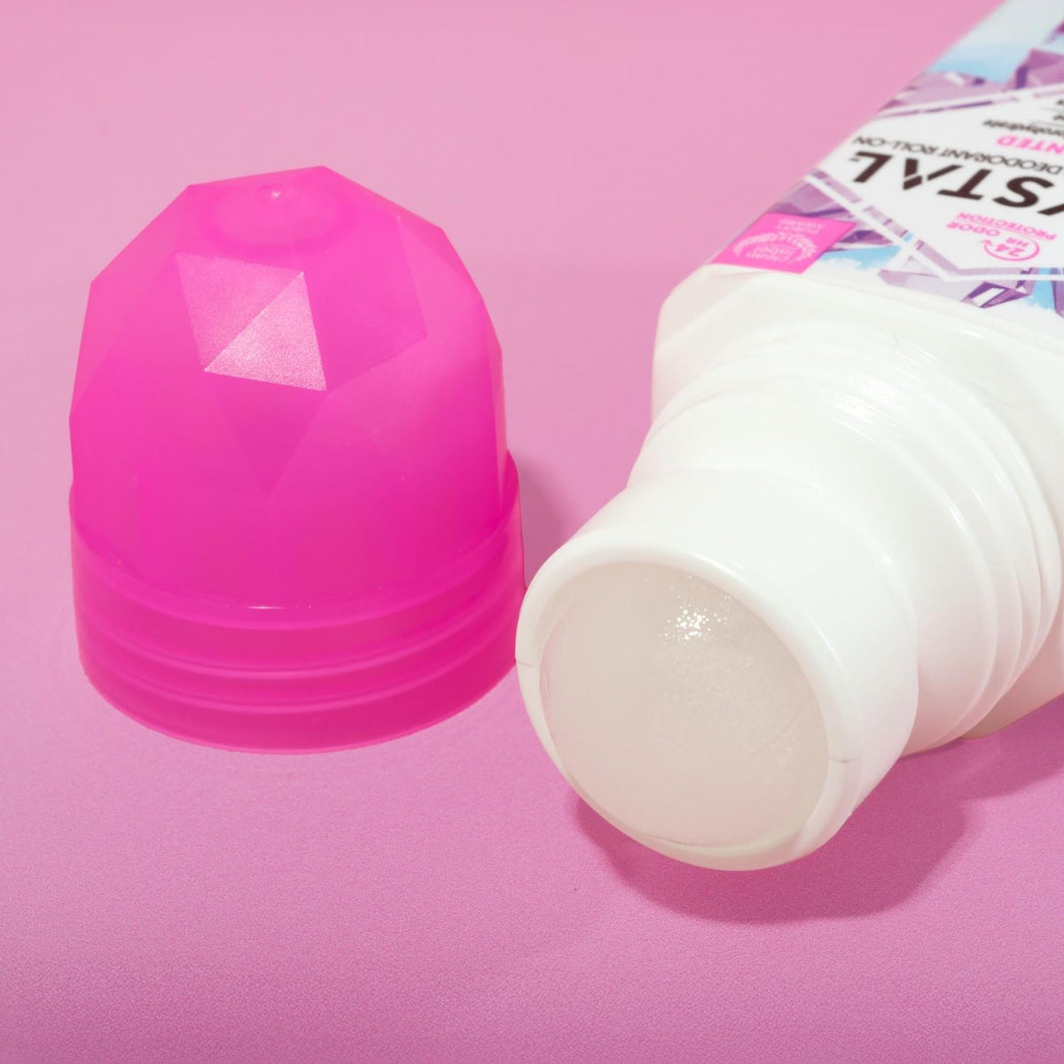 Crystal Essence Mineral Roll-On Deodorant application on skin