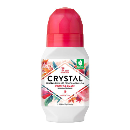 Crystal Essence Pomegranate Mineral Deodorant Roll-On front view