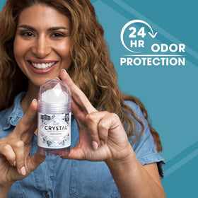 Crystal Essence Unscented Deodorant Stick in lifestyle setting