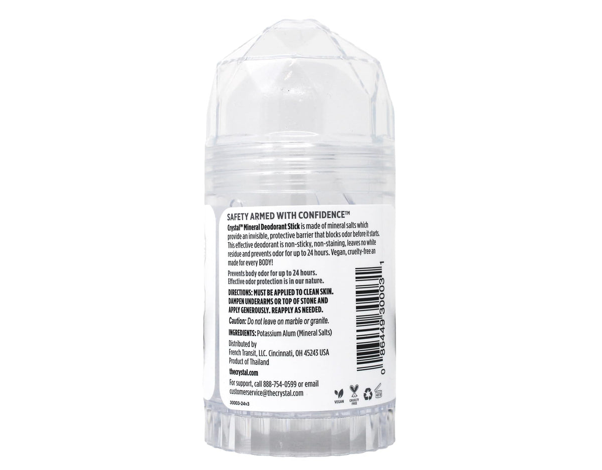 Crystal Essence Unscented Mineral Deodorant Stick side view