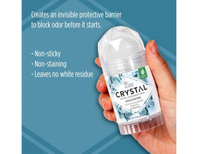 Crystal Essence Unscented Mineral Deodorant Stick with ingredients list