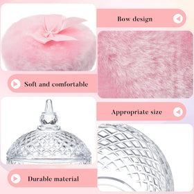 Crystal glass container for Tioncy powder puffs