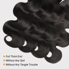 CSCHS Body Wave Bundles showing silky texture