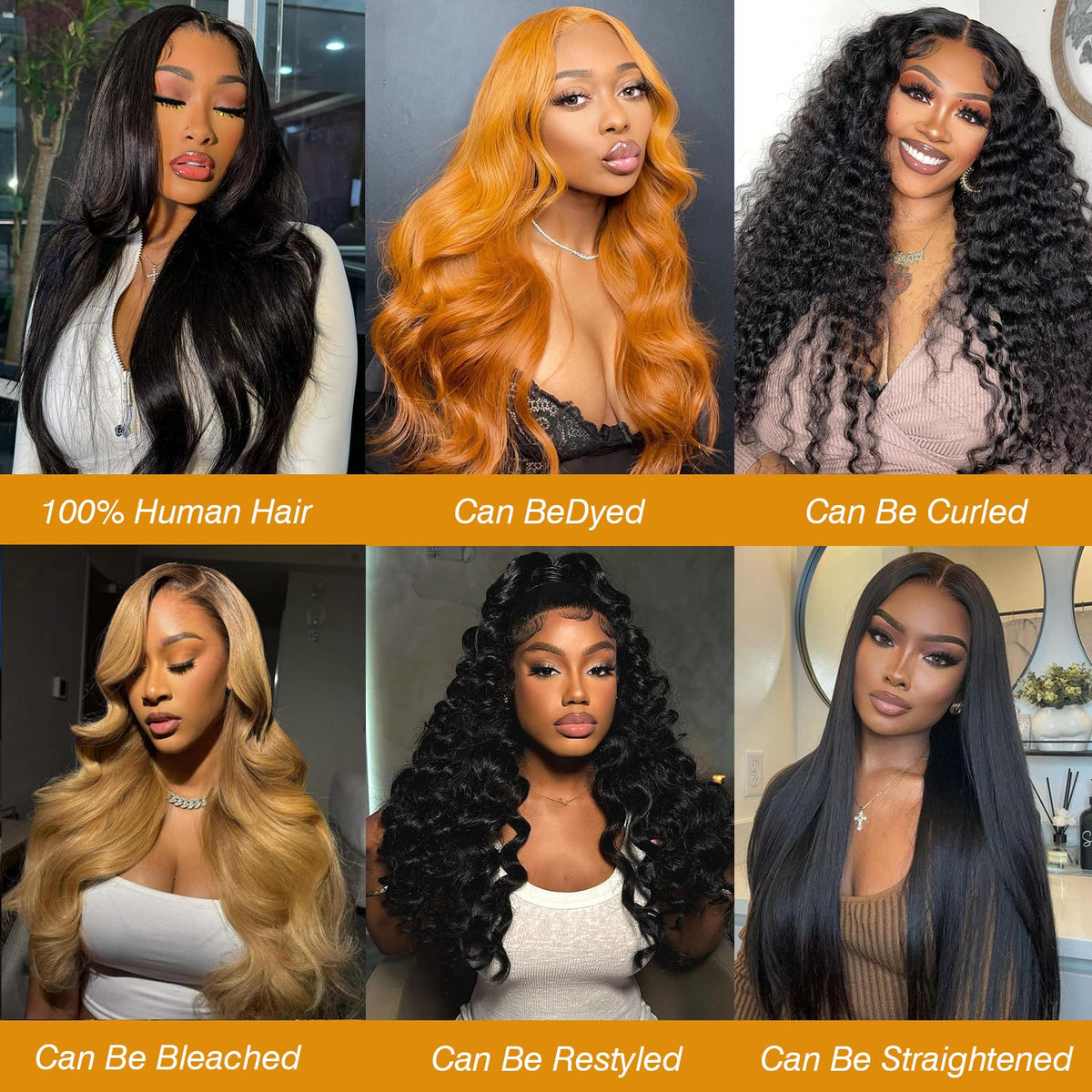 CSCHS Body Wave Hair Bundle natural black colour