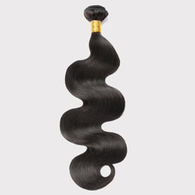 CSCHS Body Wave Hair Extensions styled in a wig