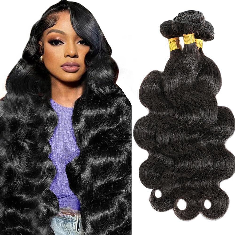 CSCHS Body Wave Human Hair Bundles 28 inch front view