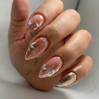 CTTHNBD almond press on nails box with 24 pieces