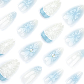 CTTHNBD Almond Press On Nails close-up showing 3D lemon detail