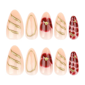 CTTHNBD Almond Press on Nails close-up showing design