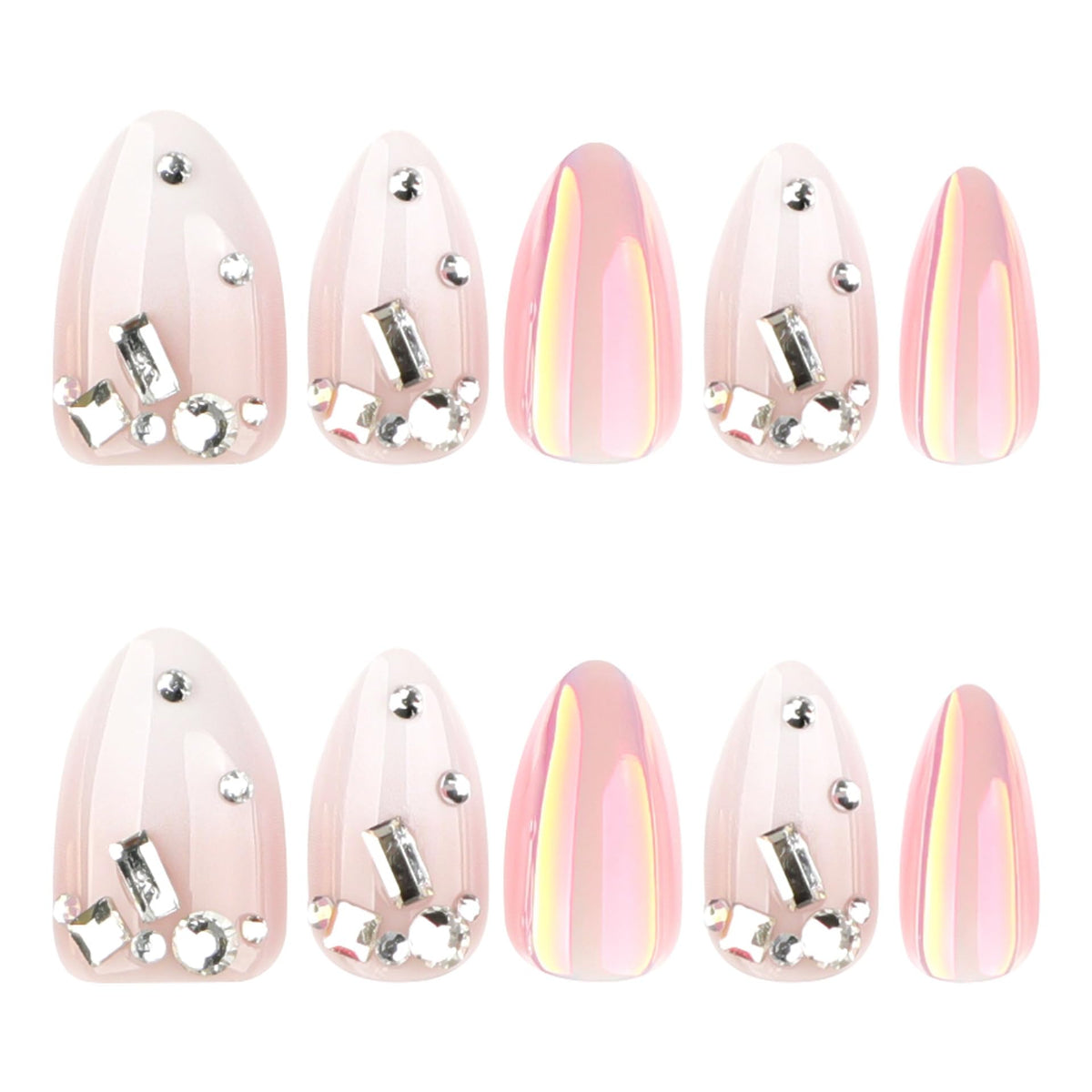 CTTHNBD almond press on nails in packaging