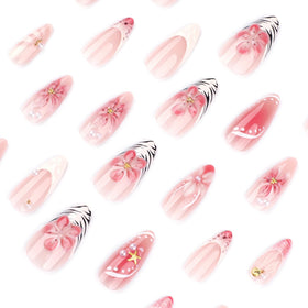 CTTHNBD Almond Press on Nails package contents including nail file and glue