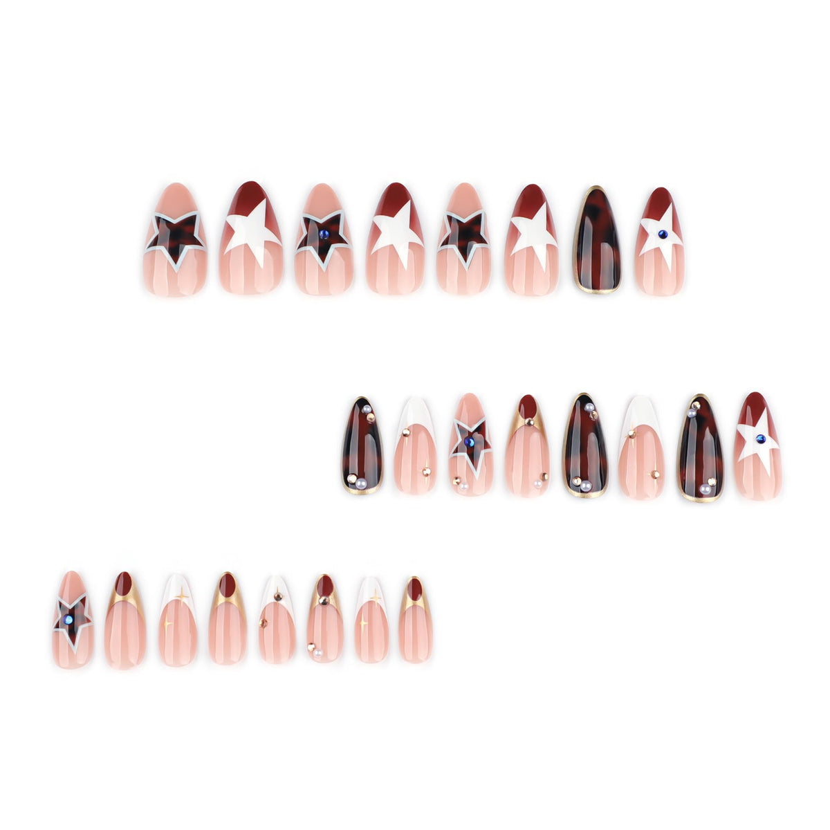 CTTHNBD Almond Press on Nails packaging with 24 pieces