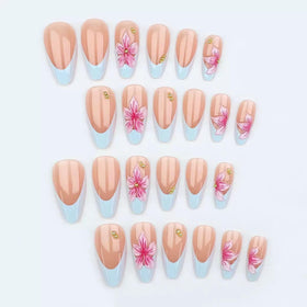 CTTHNBD Almond Press on Nails packaging with 24 pieces