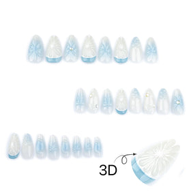 CTTHNBD Almond Press On Nails packaging with included accessories