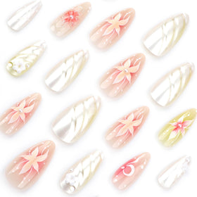 CTTHNBD Almond Press on Nails packaging with included accessories
