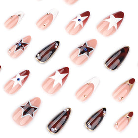 CTTHNBD Almond Press on Nails with included nail file and glue stickers