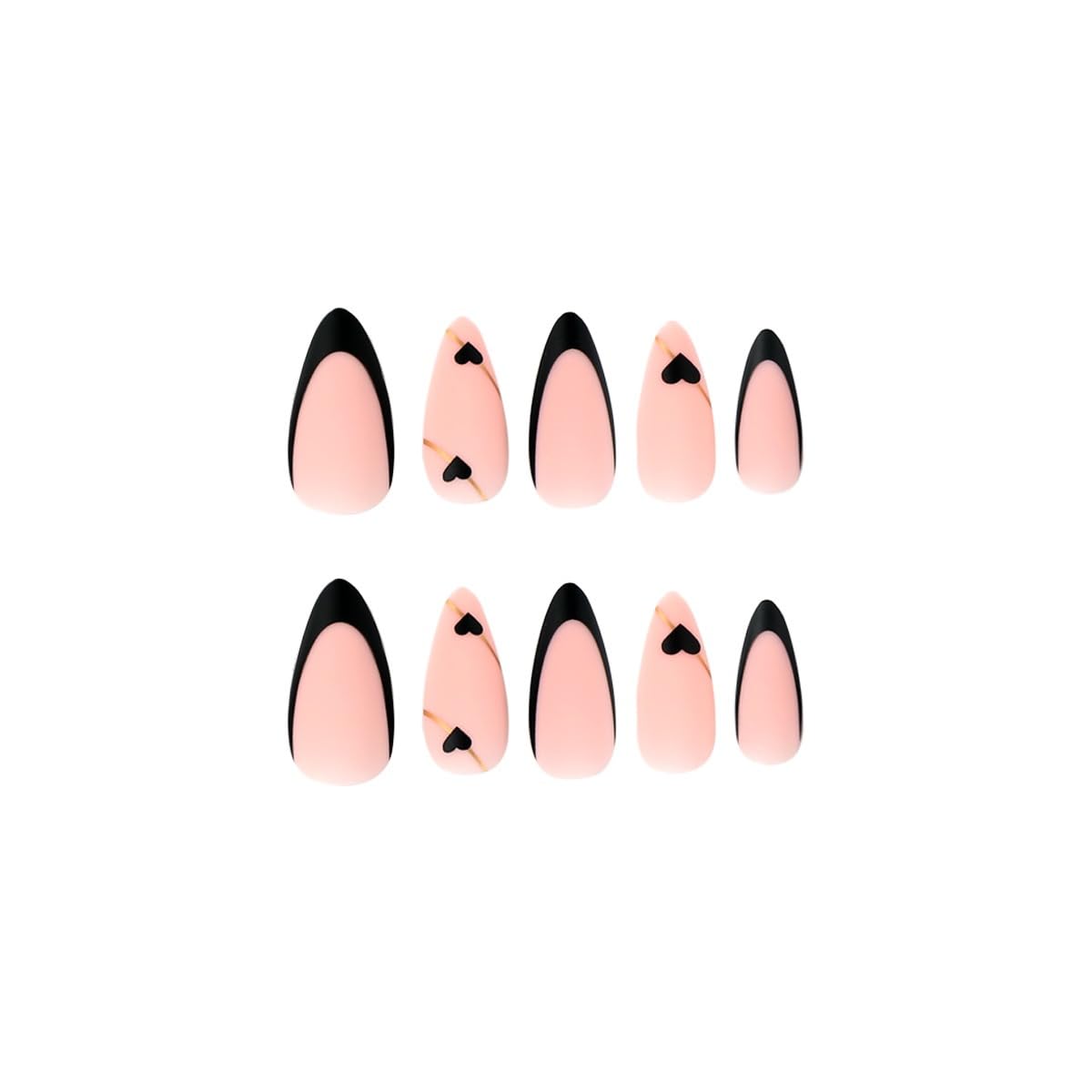 CTTHNBD Black French Tip Press On Nails lifestyle scene