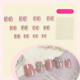 CTTHNBD French Tip Press on Nails with nail file and glue stickers