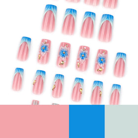 CTTHNBD Medium Press on Nails package contents including nail file and glue stickers