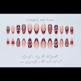 CTTHNBD Press on Nails Almond with included nail file and glue
