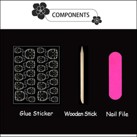 CTTHNBD press on nails in various floral designs