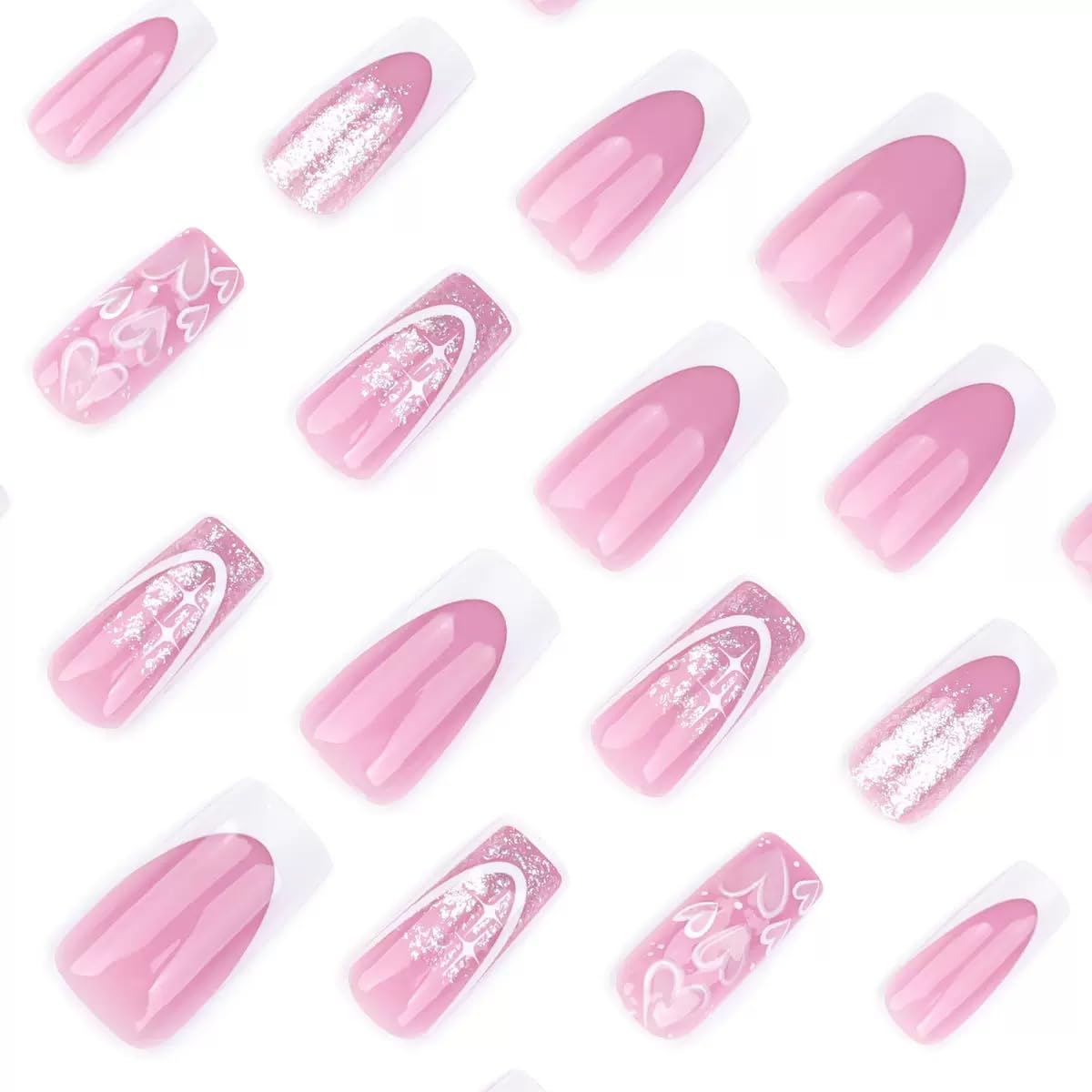 CTTHNBD press on nails package contents including nail file and glue stickers