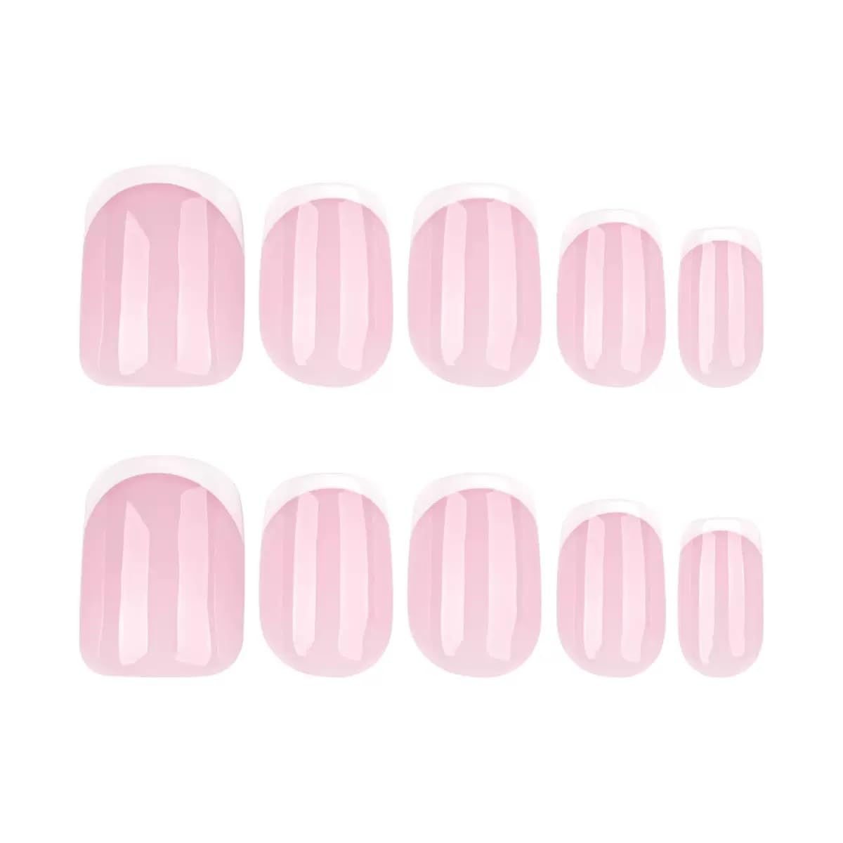 CTTHNBD Press on Nails Short White French Tip on model