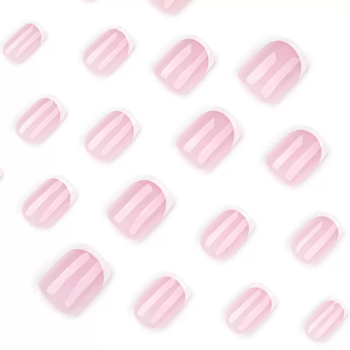 CTTHNBD Press on Nails Short White French Tip with nail file and glue