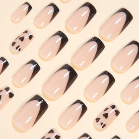 CTTHNBD Short Press on Nails with nail file and glue stickers