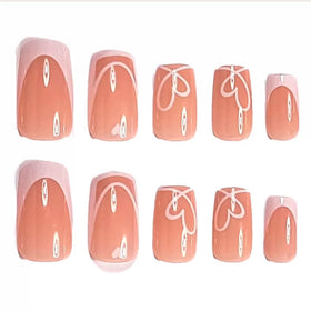 CTTHNBD Square Press on Nails with nail file and glue stickers
