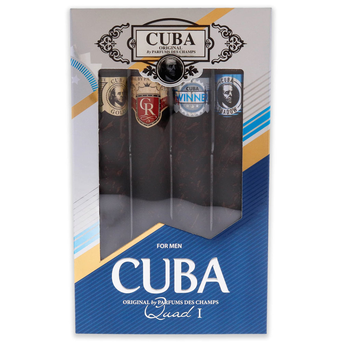 Cuba Men's Variety Gift Set with fragrance notes highlighted