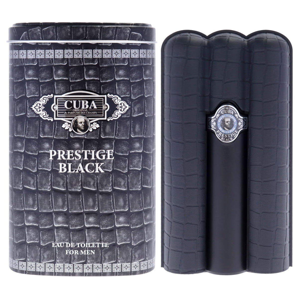 Cuba Prestige Black Men Eau de Toilette 3 oz front view