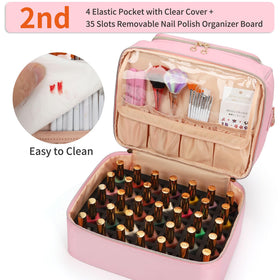 CUBETASTIC Nail Polish Organizer Case side view with handle