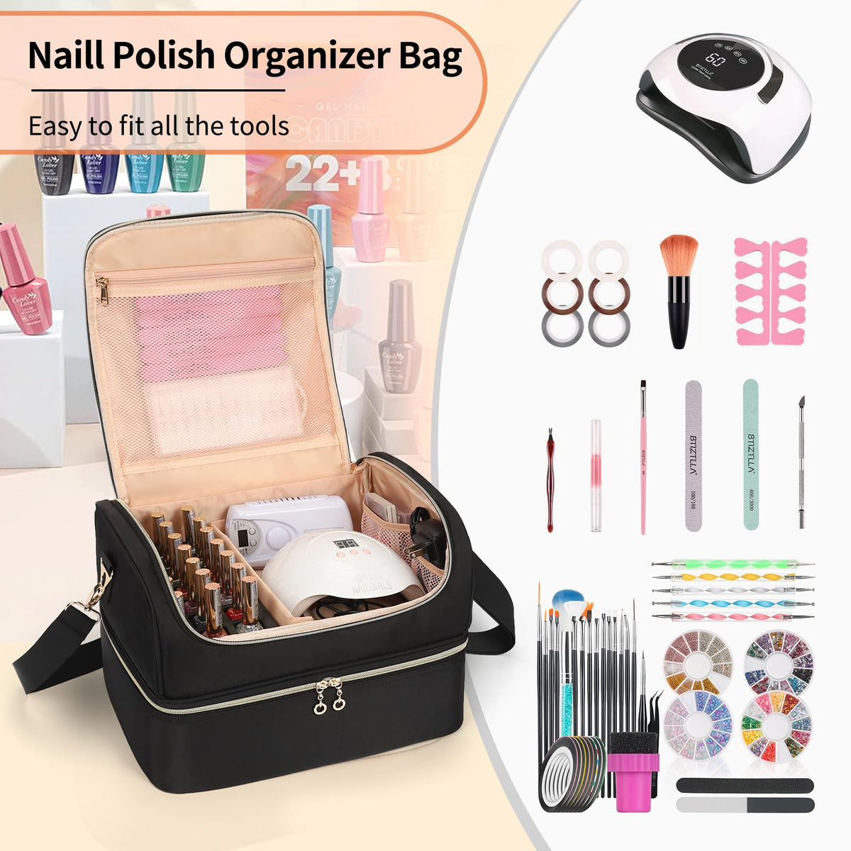 CUBETASTIC Nail Polish Organizer in various colour options