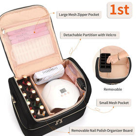 CUBETASTIC Nail Polish Organizer open with nail polish bottles inside