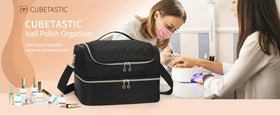 CUBETASTIC Nail Polish Organizer with tools and supplies