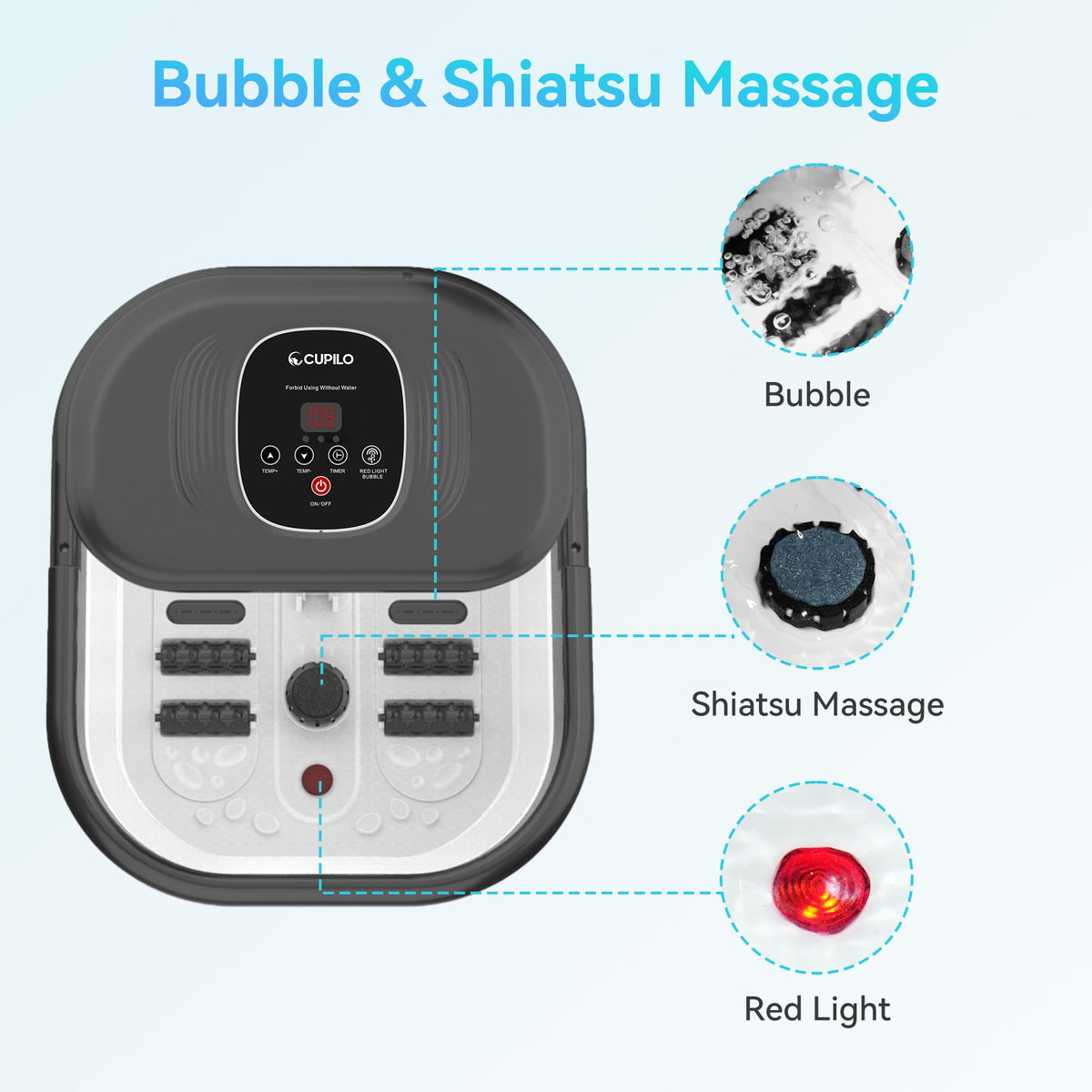 CuPiLo Foot Spa Bath Massager collapsible design