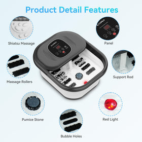CuPiLo Foot Spa Bath Massager packaging and contents