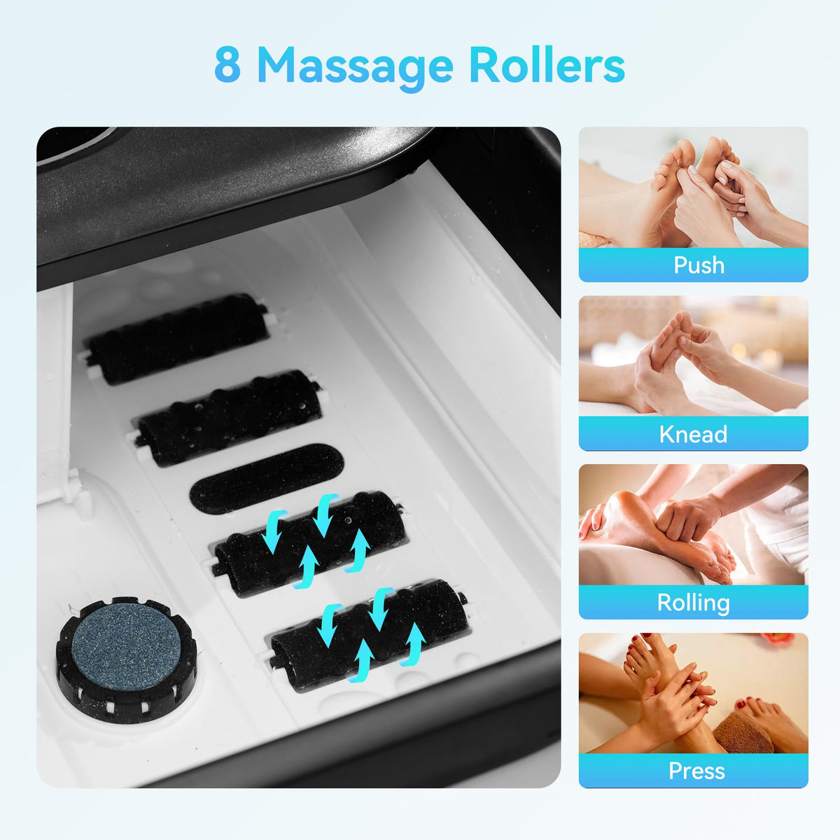 CuPiLo Foot Spa Bath Massager with pumice stone