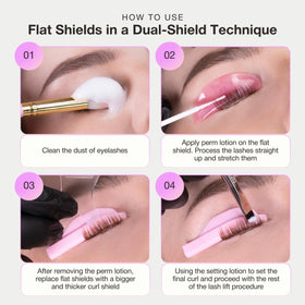 CURACORO Korean Lash Lift Shields after cleaning