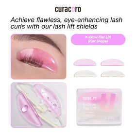 CURACORO Korean Lash Lift Shields displayed with other beauty tools