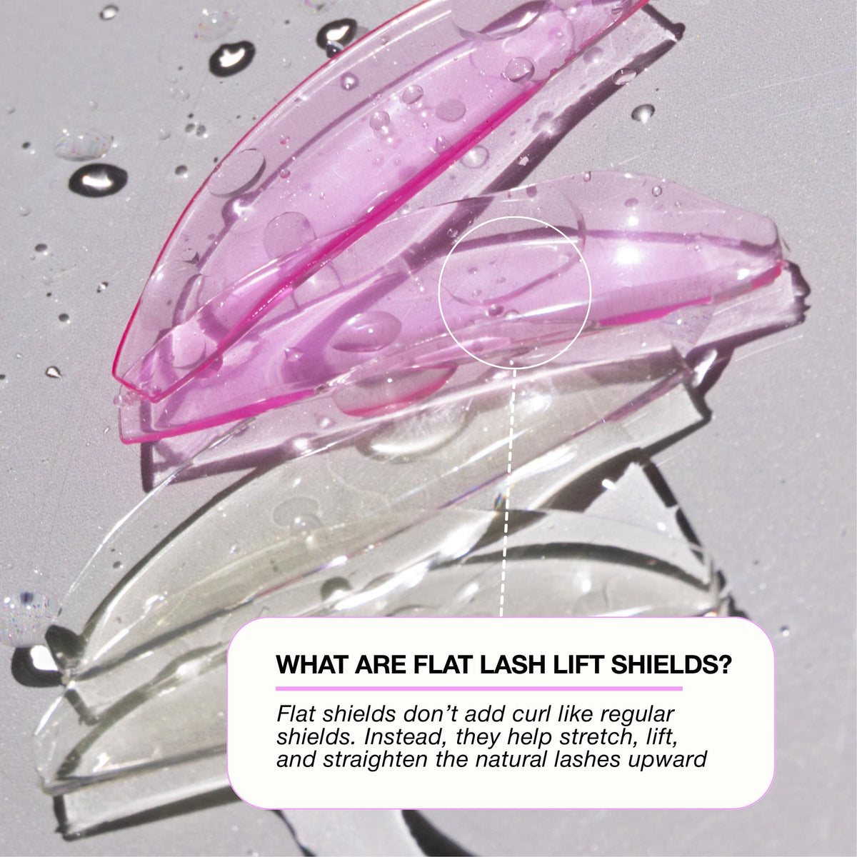 CURACORO Korean Lash Lift Shields in use on eyelashes
