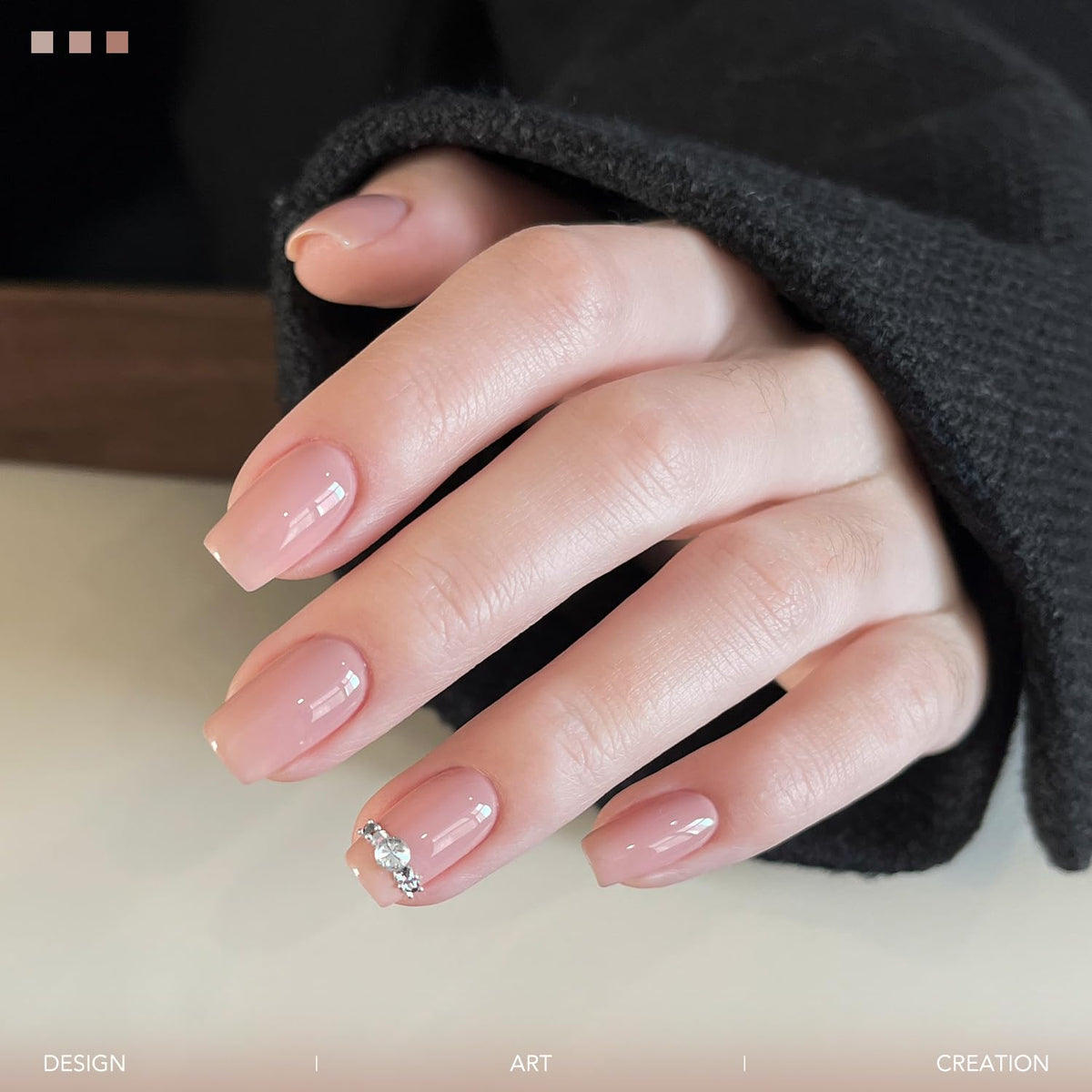 Curing GAOY Jelly Nude Gel Nail Polish under UV lamp