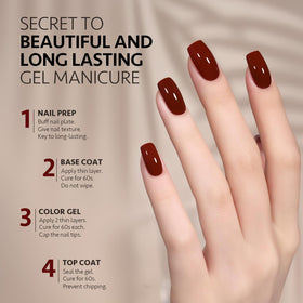 Curing GAOY Red Gel Nail Polish under UV lamp