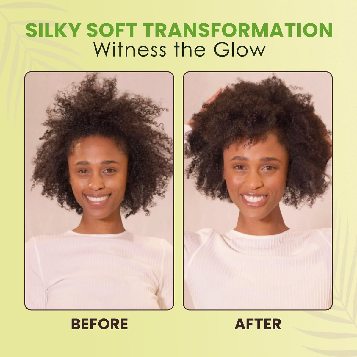 Curls & Naturals Texturizer Hair Softener results on styled hair