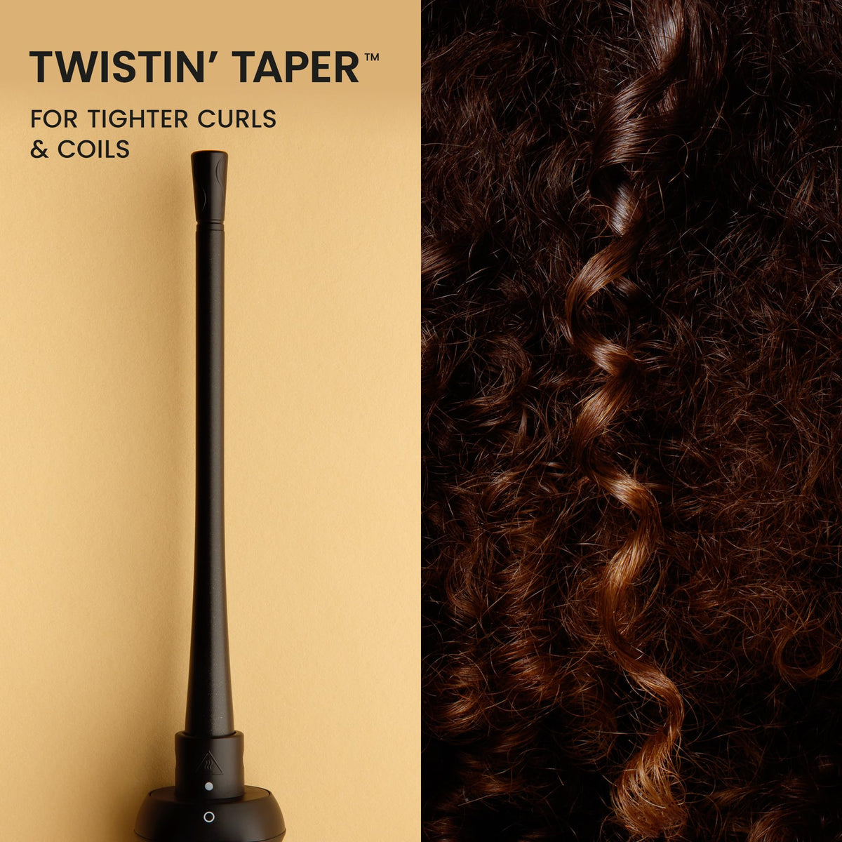 CURLSMITH Defrizzion Curl Reviving Wand temperature settings display