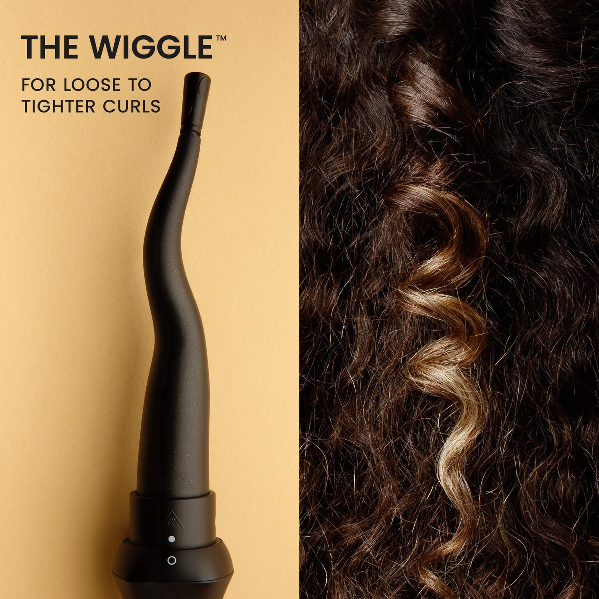 CURLSMITH Defrizzion Curl Reviving Wand with user styling hair