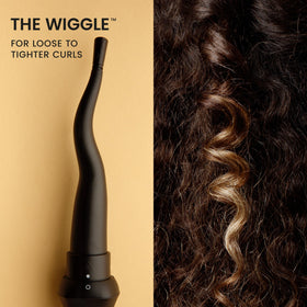 CURLSMITH Defrizzion Curl Reviving Wand with user styling hair