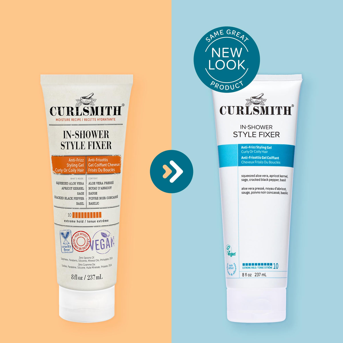 CURLSMITH In-Shower Style Fixer Gel 2 oz with ingredients